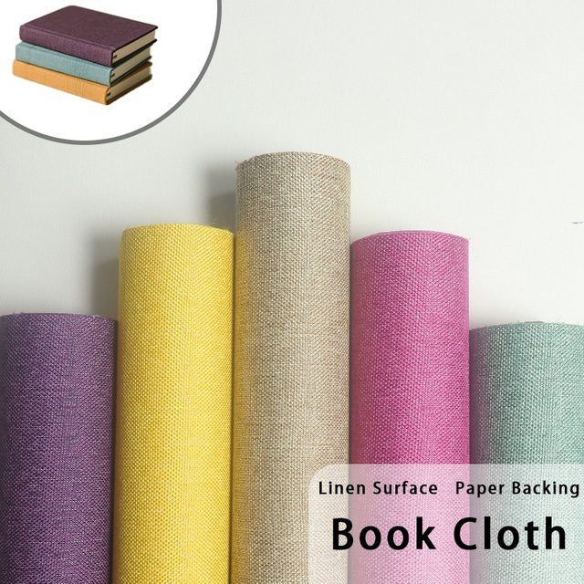 Lila Leinenstoff für Buchbindung und Bastelarbeiten mit Papierrückseite, B: 30 cm, L: 300 cm - Bild 1