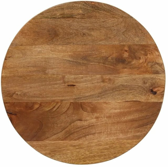 vidaXL Tischplatte Rund aus Massivholz Mango in Braun Durchmesser: 40 cm, Höhe: 3,8 cm - Bild 1