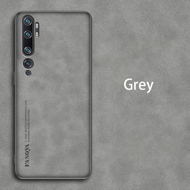 Retro Leder Hülle für Xiaomi Mi Note 10 Pro in Schwarz, Blau, Grau oder Braun – Stoßfeste Silikon Schutzhülle mit Leder-Hautgefühl - Bild 1