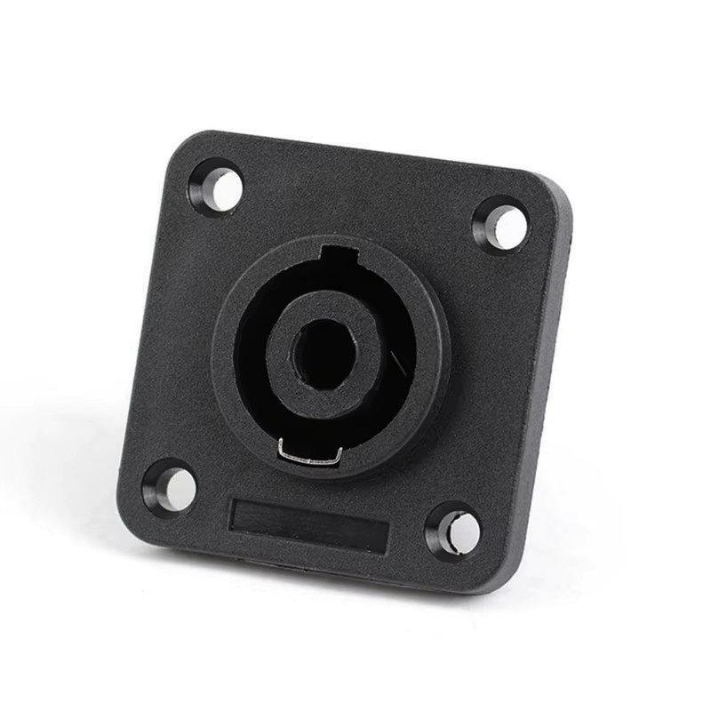 10er Set Speakon 4-Pin Buchsen NL4 Weibliche Audio-Stecker für Lautsprecher und Verstärker in Schwarz mit Verriegelung - Bild 2