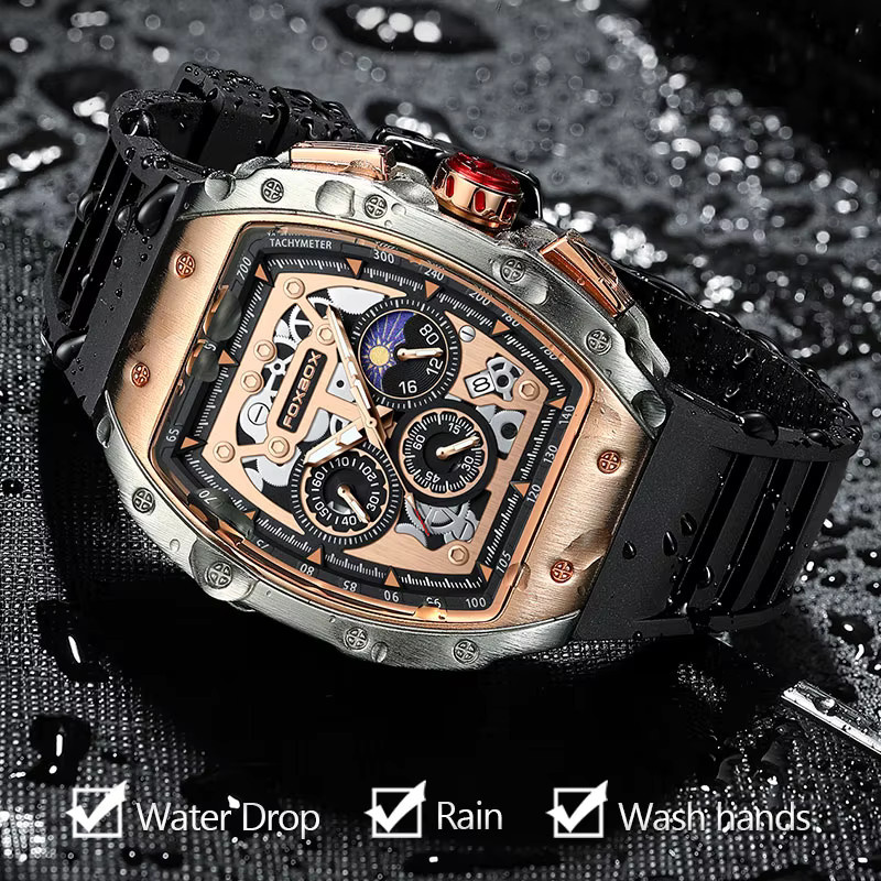 LIGE Armbanduhr, Quarz, Silikon, Datum, Herren - Bild 3