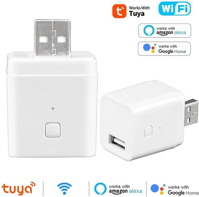 Tuya Smart Micro-USB-Adapter WLAN Netzteil 5V mit Timer, kompatibel mit Alexa und Google Assistant, Farbe: Weiß - Bild 1