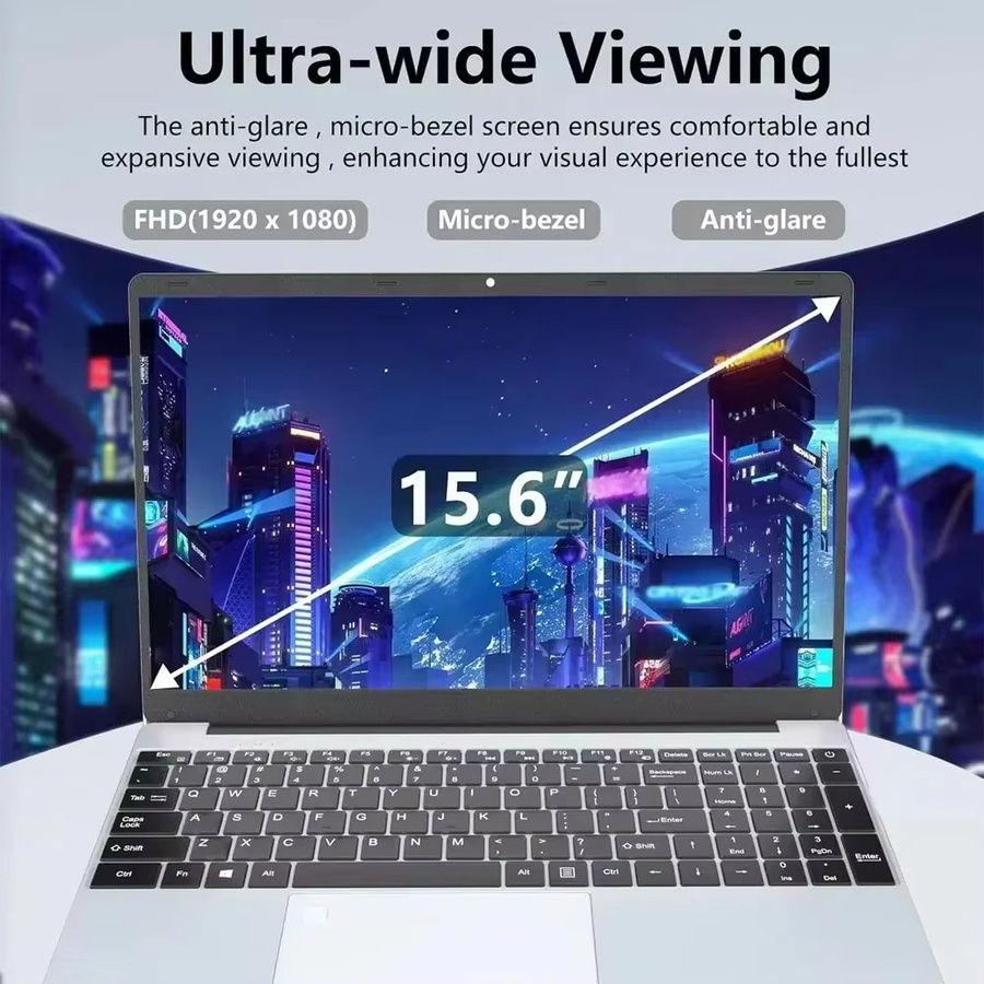 FUCHU Gaming-Laptop mit Intel I9-9900, 15,6 Zoll Display, Windows 11, Hintergrundbeleuchtung und Fingerabdruck-Sensor, Silber - Bild 4