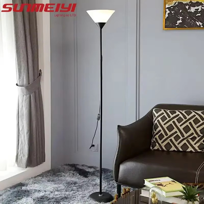OSABO Moderne Stehlampe im Nordic Minimalist Design mit E27 Fassung für Wohnzimmer und Schlafzimmer in Weiß oder Schwarz - Bild 3