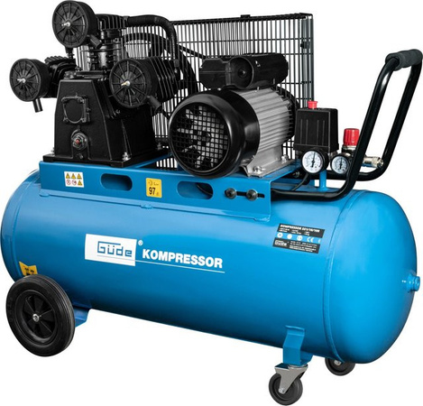 Güde Kompressor 551/10/100 in Blau mit 2200 W Motorleistung
