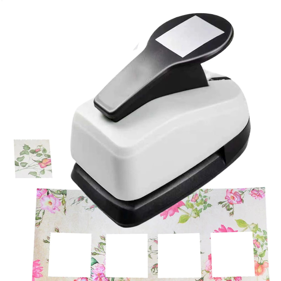 Quadratischer Lochstanzer für Papierhandwerk und Scrapbooking in Weiß - Bild 6