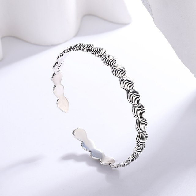 GaGa-Duck Offenes Armband, 925 Silber, Muschel-Design, Unisex - Bild 1