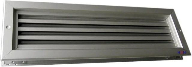 Häusler Lüftungsgitter LG-4010 DORAA Lamellengitter aus Aluminium in Silber, B: 43,5 cm, H: 13,5 cm - Bild 1