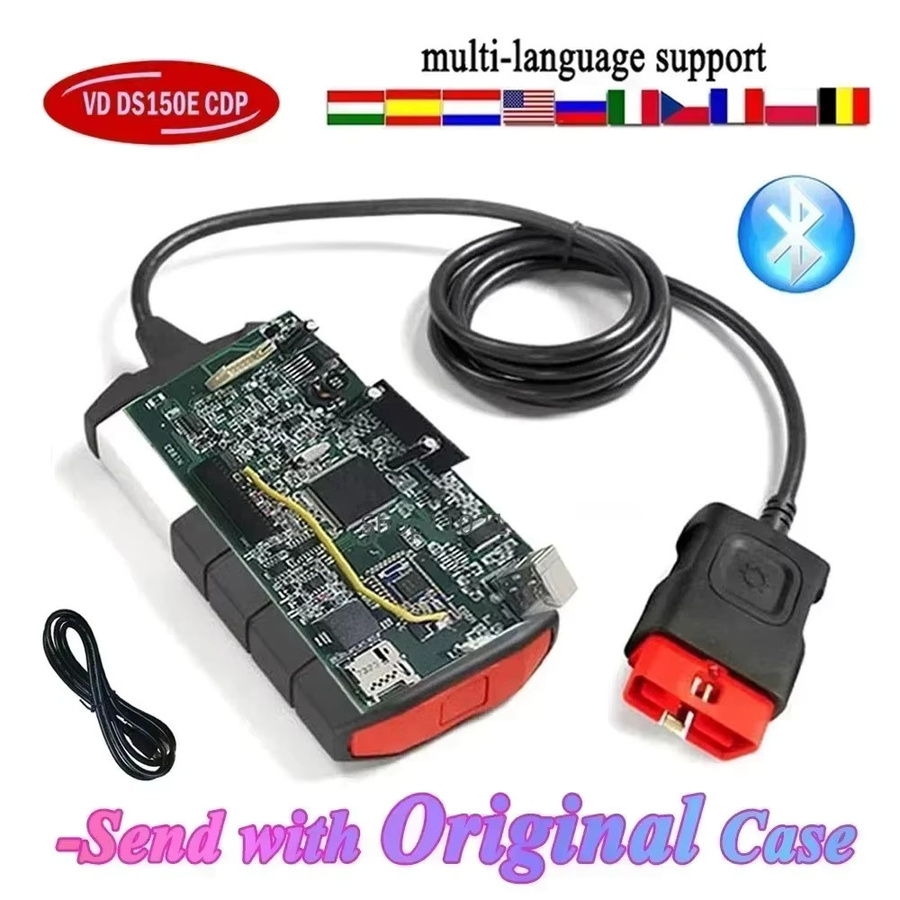 Delphi VCI OBD Auto-Fehlerdiagnosegerät mit Bluetooth, kabelloses Diagnosewerkzeug für Fahrzeugscanner, Schwarz - Bild 2