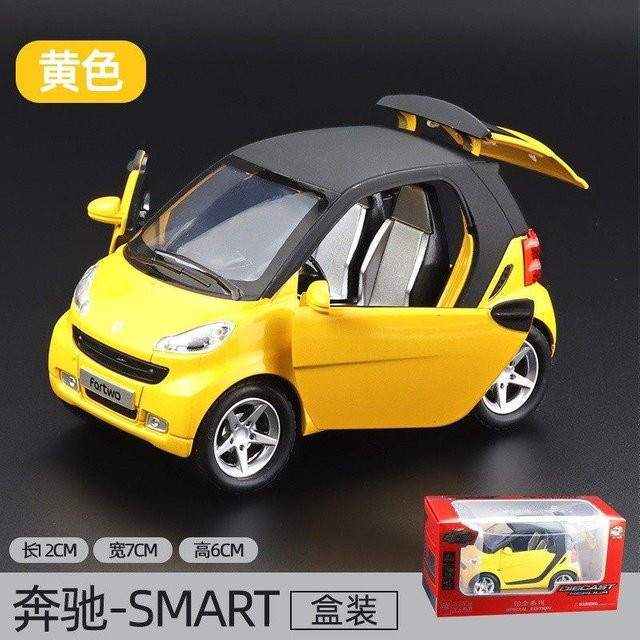 Linyi toy car Mercedes Benz Smart Fortwo, Modellauto, 1:32, Metall, Sound & Licht, ab 14 Jahren - Bild 1