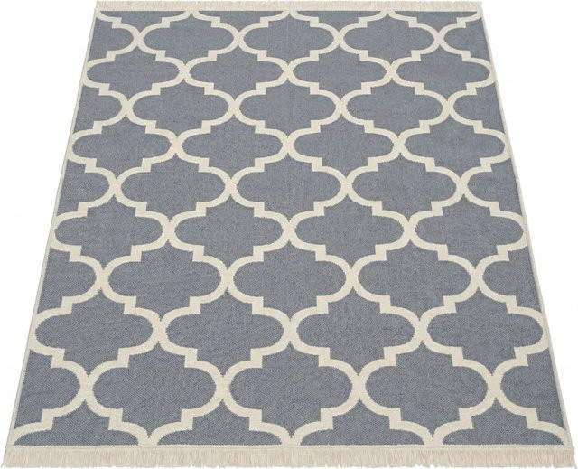 Wendbarer Skyla Teppich in Grau mit geometrischem Design, B/L: 60 x 180 cm - Bild 1