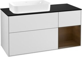 V&B Waschtischunterschrank Finion mit Wandbeleuchtung, Weiß lackiert, Breite: 120 cm, Tiefe: 50,1 cm, Höhe: 50,1 cm - Bild 1