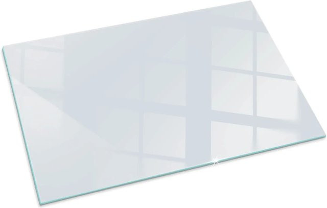 Tulup Funkenschutzplatte aus Glas für Kamin und Öfen, Weiß, B: 100 cm, H: 70 cm - Bild 1