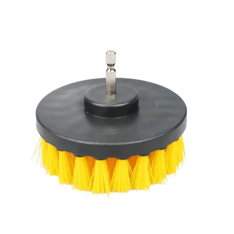 UNTIOR Elektrisches Wäscher Pinsel Set aus Nylon und Kunststoff in Gelb und Multicolour für die Detailreinigung von Autos und Teppichen - Bild 2