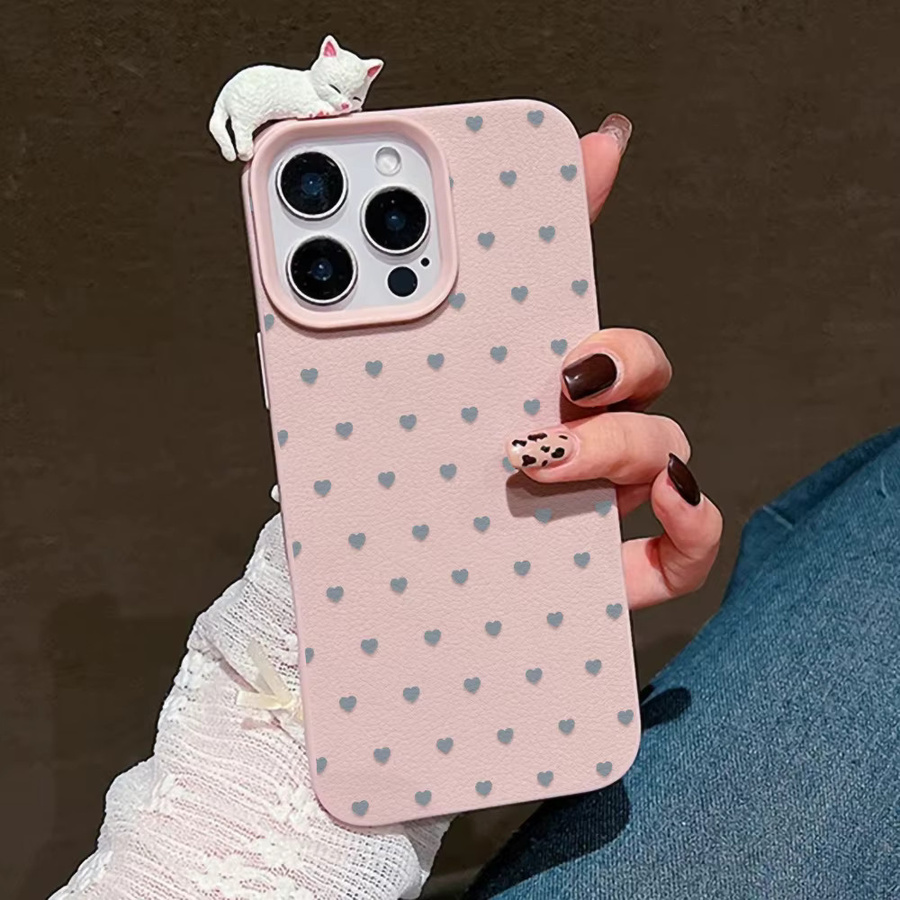 Stoßfeste TPU Herz-Handyhülle für Apple iPhone in Weiß - Bild 3