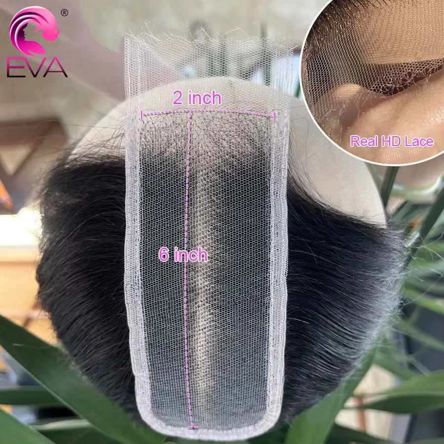 Eva HD Lace Closure Echthaar, 2x6, Glattes Haar - Bild 4