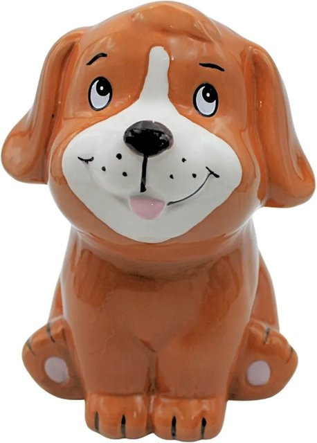 Dekohelden24 Sparfigur Spartier Spardose aus Keramik in Braun, B/T/H: 12 x 12 x 17 cm - Bild 1