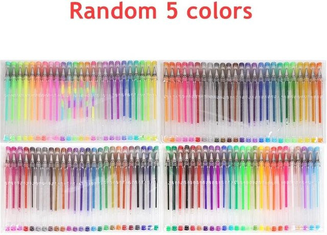 Binchi Cultural Supplies 100-teiliges Gelstift-Set in Grau und Mehrfarbig für Zeichnungen, Journaling und Schulbedarf - Bild 1
