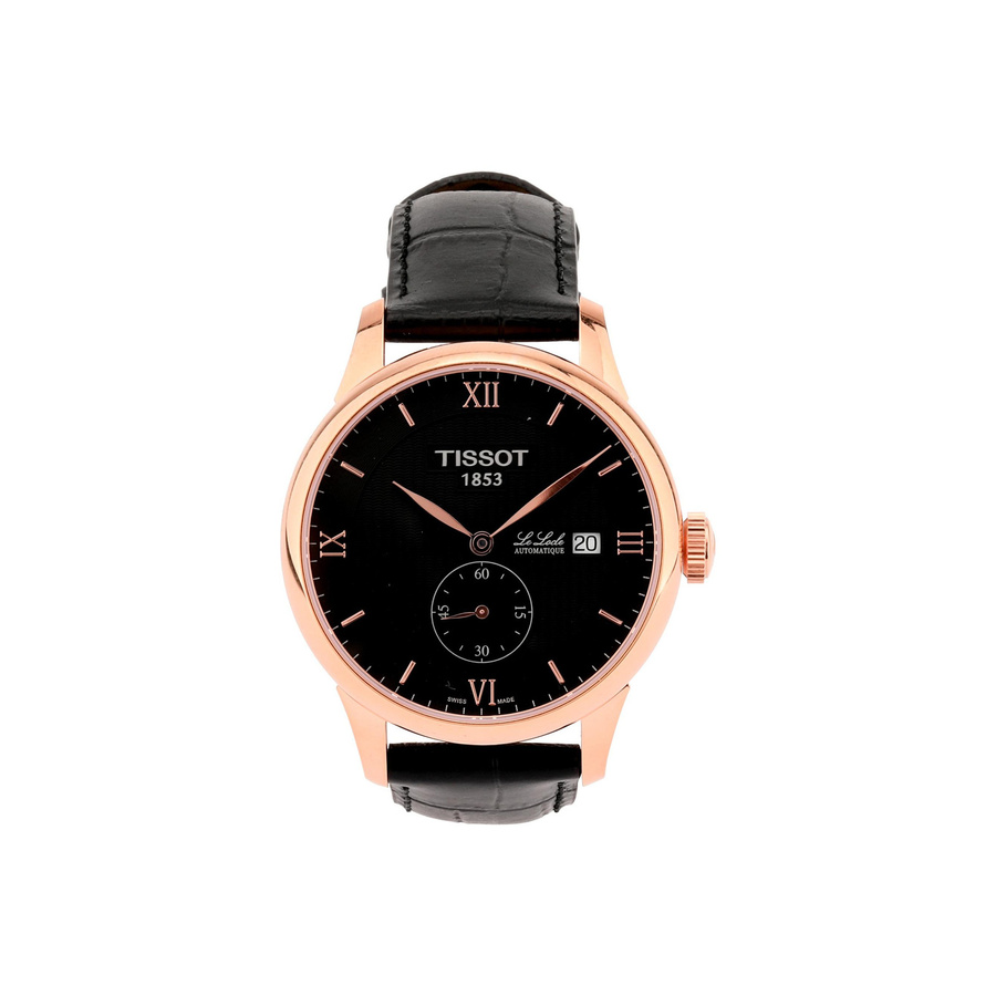Tissot Armbanduhr Automatik, Edelstahlgehäuse, 39,3 mm, Lederarmband, Schwarz, Unisex - Bild 1