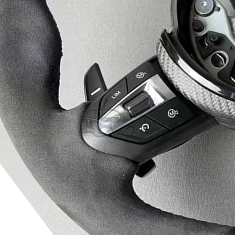 Sportlenkrad aus Alcantara für BMW F30 F10 F31 F20 E60 E90 in Schwarz - Bild 3