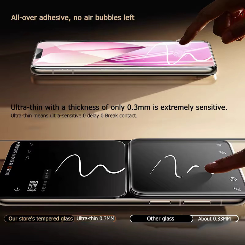 3er-Set gehärtetes Glas Displayschutzfolie für Apple iPhone 13 Mini, transparent, Full Cover mit Fingerabdruck-Entsperrung und Explosionsschutz - Bild 4