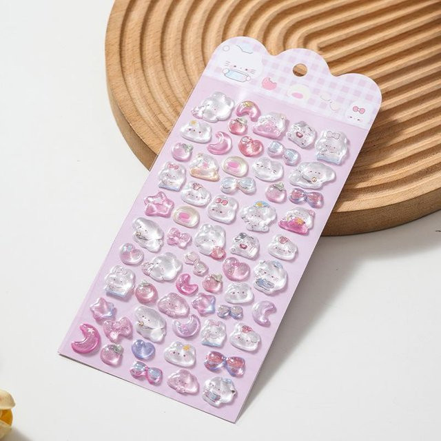 Yiran toy 1, 3D Kristall Tier Relief Aufkleber, 6-teiliges Set - Bild 1