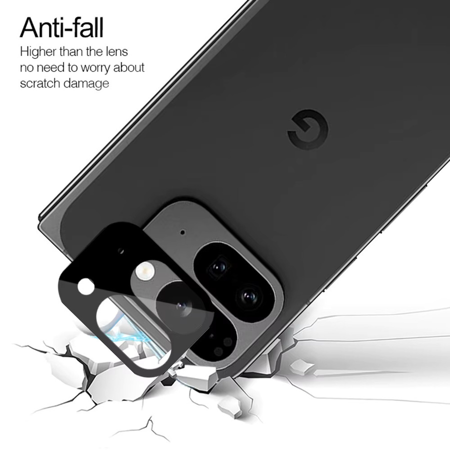 HD 3D Gebogener Objektivschutz aus gehärtetem Glas für Google Pixel 10 und 9 Pro, Transparent, Kratzschutz Kamerafolie - Bild 3