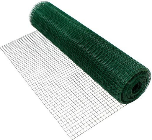 ECD Germany Volierendraht Grün aus verzinktem Stahl mit PVC-Beschichtung, Maschenweite: 19 x 19 mm, Drahtstärke: 0,75 mm, Länge: 10 m - Bild 1