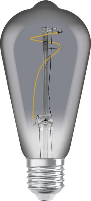 Osram LED-Leuchtmittel E27 Edisonform in Smoke und Transparent, dimmbar, 3,4 W, 100 lm, H x Ø: 14 x 6,4 cm - Bild 1