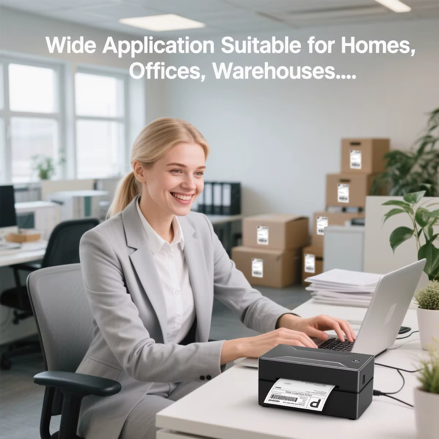 Marklife D100 Tragbarer Thermodrucker mit Bluetooth für Android, Mac, iOS und Windows, 4 x 6 Zoll Etikettendrucker - Bild 3