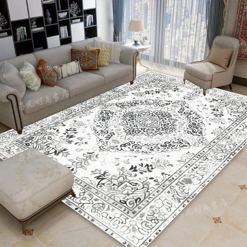 JGJG Persischer Wohnzimmerteppich mit Blumenmuster, weich, waschbar und rutschfest, B/T: 120 x 160 cm - Bild 1