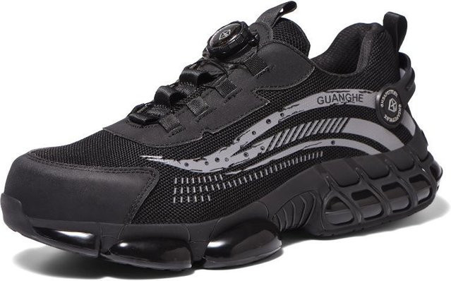 Shoekeeper Sicherheitsschuhe mit Stahlkappe und Drehknopf für Herren und Damen in Silber, Größe 45 - Bild 1