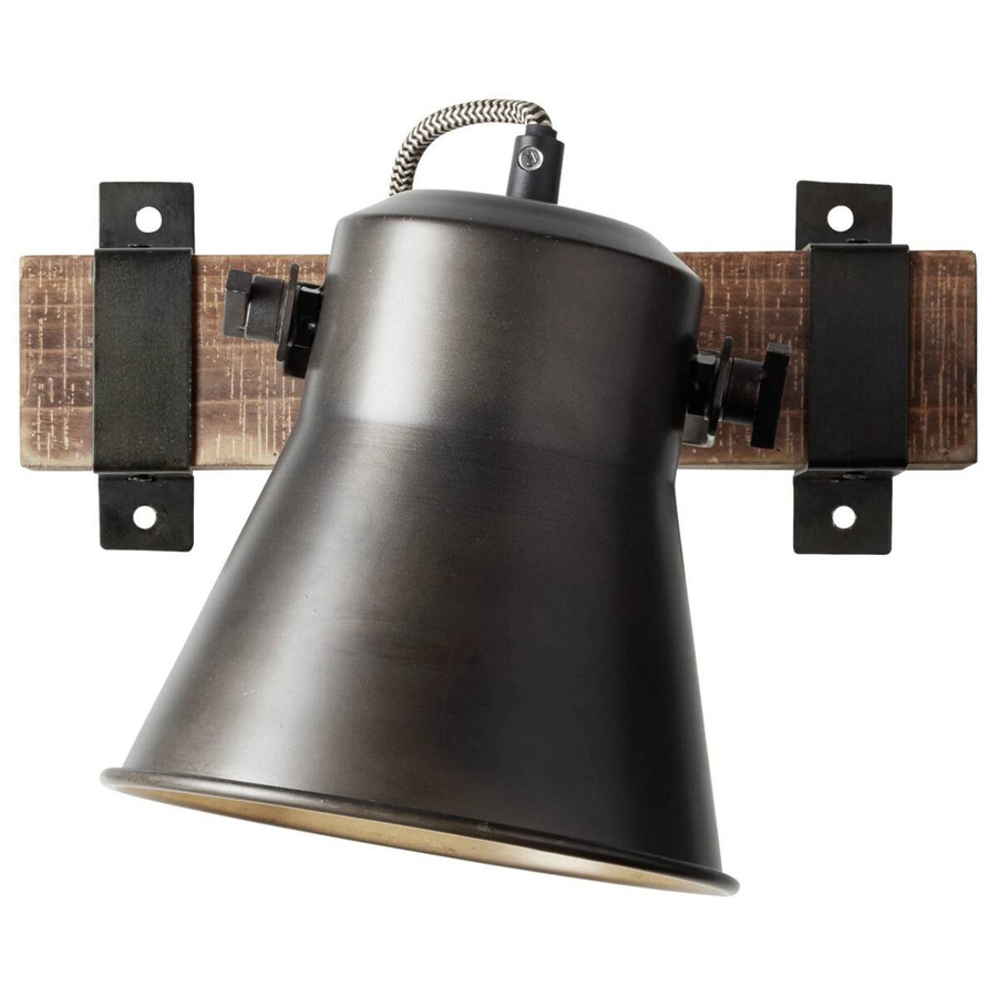 Brilliant Wandleuchte Plow schwarz, 1-flammig, E27, schwenkbarer Kopf, B/H/T: 17 x 24 x 25 cm - Bild 2