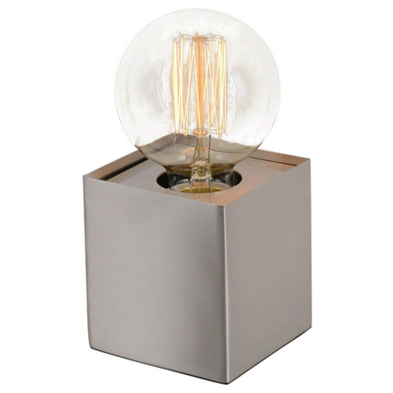 Näve Tischleuchte Carlie in Silber mit E27 Fassung, Höhe: 9 cm - Bild 2