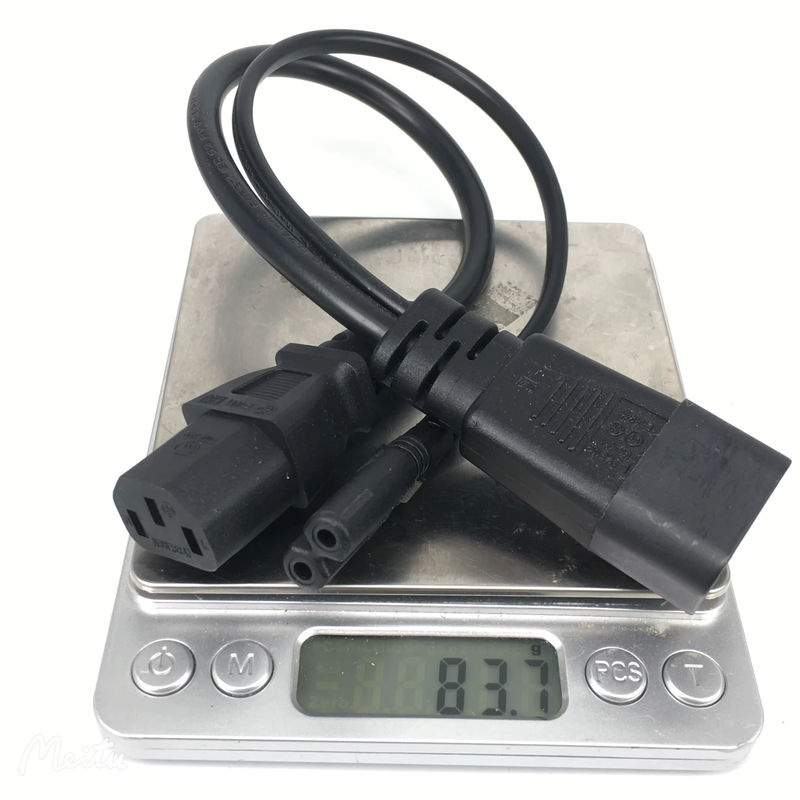 Bolantedz Netzkabel Splitter Adapter von IEC320 C14 auf IEC320 C13 und C7 in Schwarz für PC, Monitor, Scanner und Drucker - Bild 5
