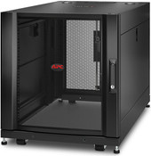 APC NetShelter SX 12U Server-Gehäuse mit Seitenwänden und Schlüsseln, Schwarz, B: 60 cm, T: 107 cm - Bild 1