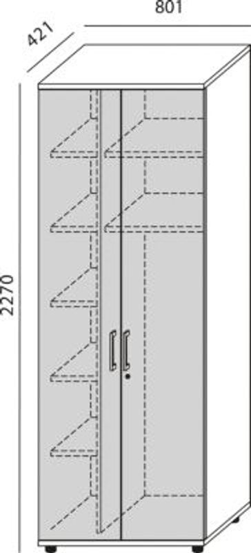 Schäfer Shop Genius Garderobenschrank TETRIS WOOD mit 6 Türen in Weiß/Anthrazit, Höhe: 227 cm - Bild 2