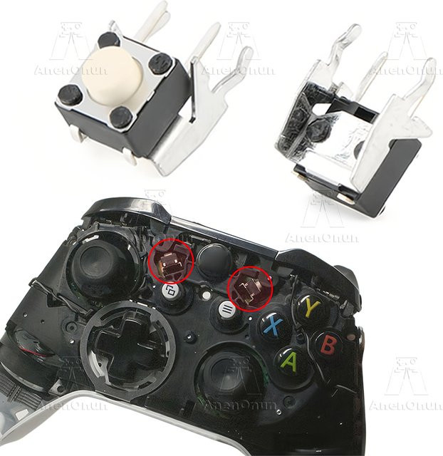 AnenOnun Taktile Schalterknöpfe LB/RB Ersatzteil für Xbox One, Xbox Series X, Xbox Series S, Xbox 360 und Xbox Elite Controller - Bild 1
