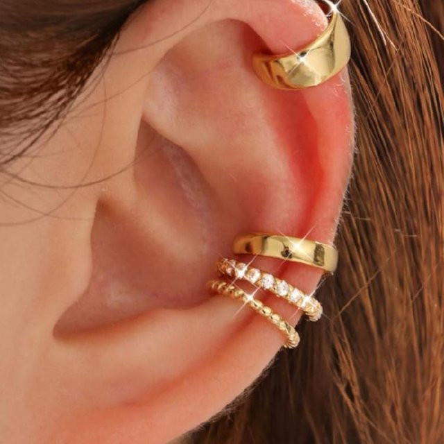 Juice Clip-On Ohrklemme, Kupfer, Gold, Zirkonia, Damen, brown - Bild 1