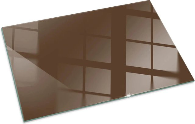 Tulup Glasplatte für Kaminöfen in Braun, B: 100 cm, H: 70 cm - Bild 1