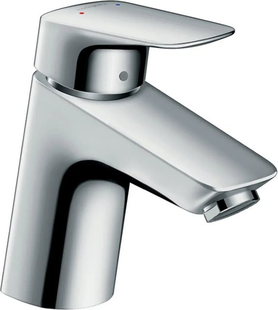 Hansgrohe Waschtisch-Einhebelmischer Logis 70 mit Push-Open-Ablaufgarnitur in Chrom - Bild 1
