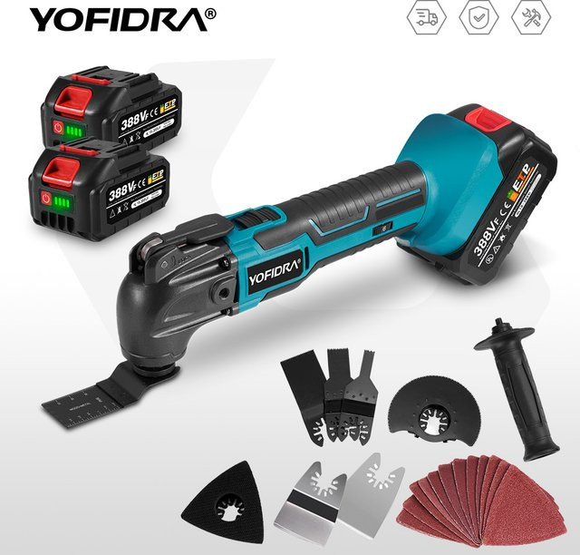 YOFIDRA 6-Gang Akku-Oszillier-Multitool als multifunktionales Elektrowerkzeug mit Zubehör für Makita LXT 18V Akkus - Bild 1