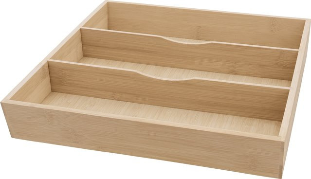 SILVERCREST Besteckkasten Schubladen-Einsatz aus Bambus und Kunststoff, Beige, B: 32 cm, T: 31 cm - Bild 1