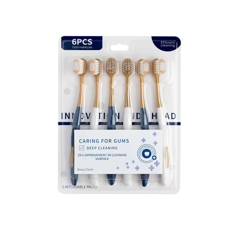 Bamboo World Zahnbürste, 6er Pack, weiche Borsten, Unisex - Bild 3