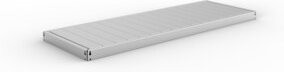 Meta Zusatzfachebene Speed Rack aus verzinktem Stahl mit Stahlpaneelen, Farbe: Silber, B/T: 170 x 60 cm - Bild 1