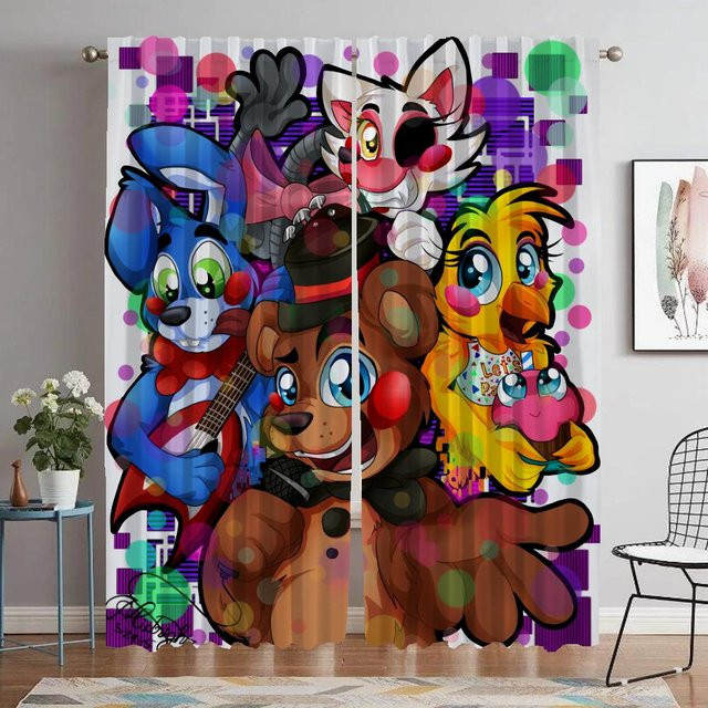 Five Nights Elegante Tüll-Raumvorhänge, 2er-Set, Transparent, Mehrfarbig, Breite: 50 cm, Höhe: 70 cm - Bild 1
