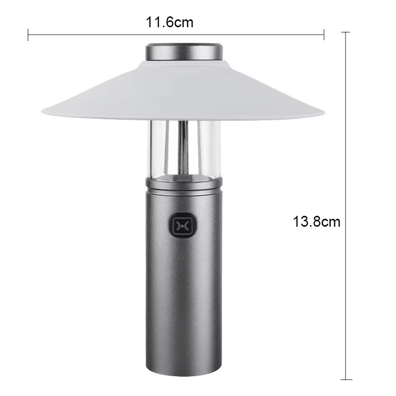 Feimefeiyou Multifunktionale Outdoor-LED-Campinglampe mit Magnet, Touch-Bedienung und wiederaufladbarem Akku in Weiß - Bild 4