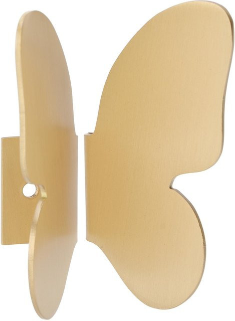 Dekorative Schmetterling Schrankgriffe und Schubladenknöpfe von Shoemst in Gold und Messing mit gebürsteter Oberfläche - Bild 1