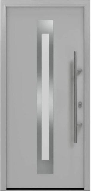 EcoStar Haustür Isopro IP 770S in Weißaluminium mit Glaseinsatz, DIN Rechts, B: 110 cm, H: 210 cm - Bild 1