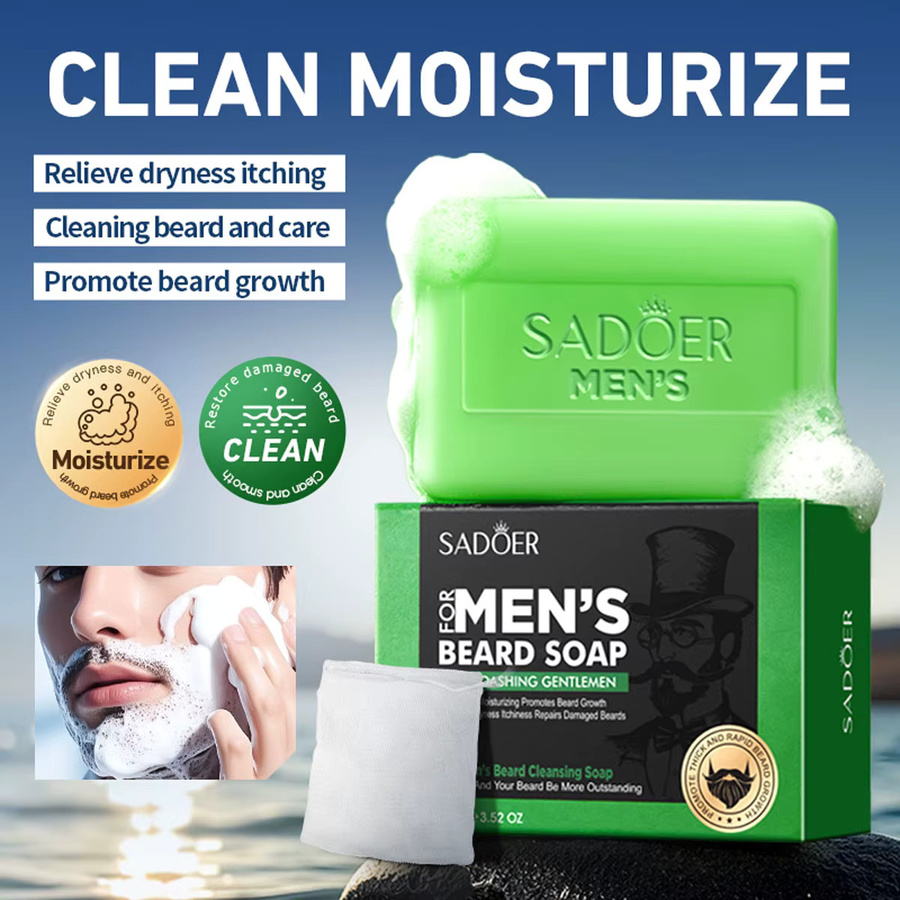 SADOER Bartreinigungsseife für Herren, Aloe Vera - Bild 2
